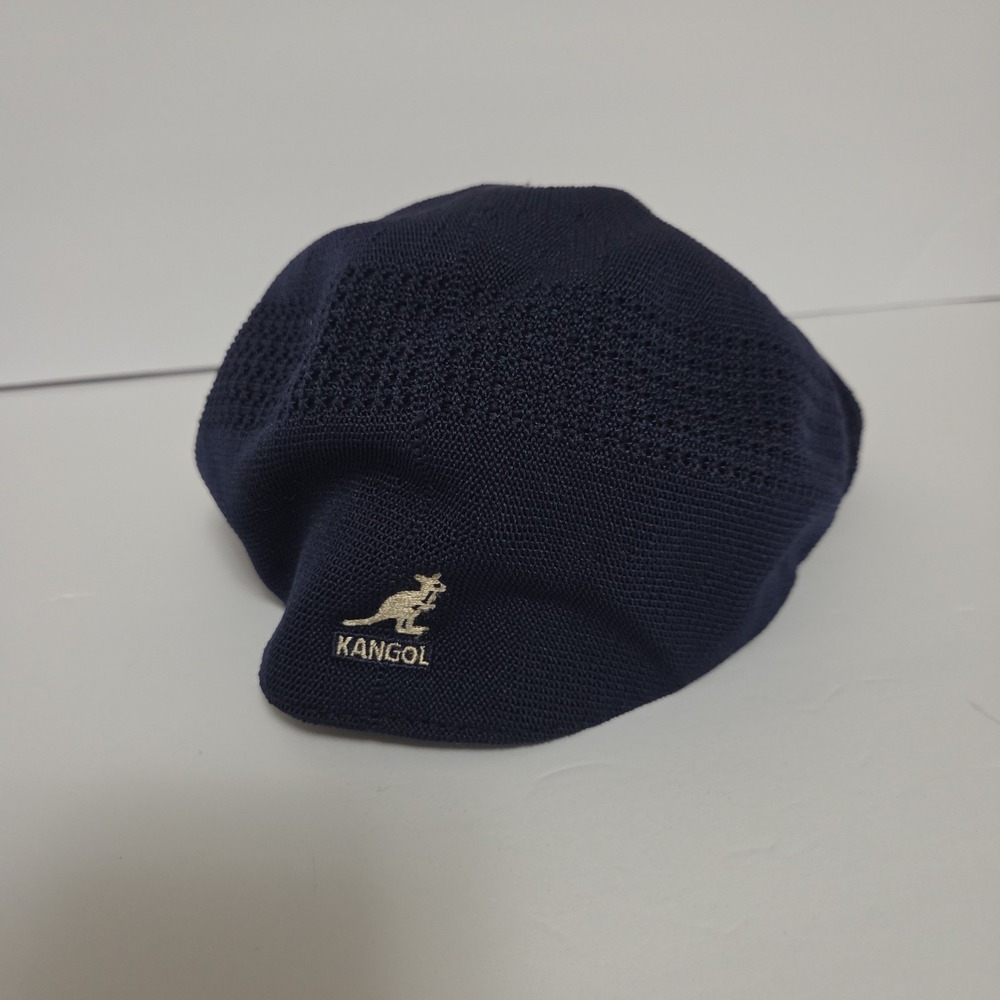 Kangol Tropic 504 Ventair Hat Flat Cap Fitted Mens M Blue Lightweight Paperboy